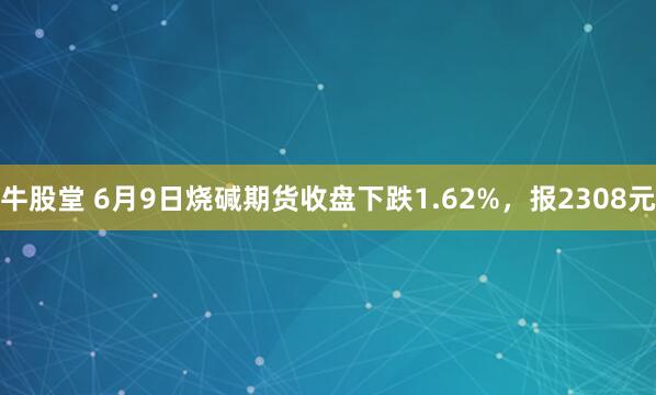 牛股堂 6月9日烧碱期货收盘下跌1.62%,报2308元