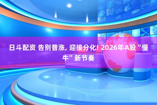 日斗配资 告别普涨, 迎接分化! 2026年A股“慢牛”新节奏